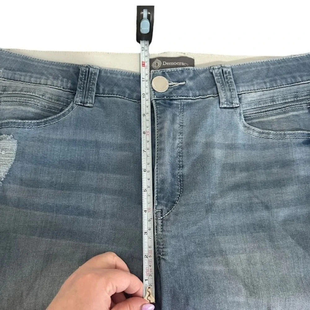 Democracy Ab Technology "Ab"solution Light Ankle‎ Raw Hem Straight Jeans Plus 16 - Picture 4 of 5